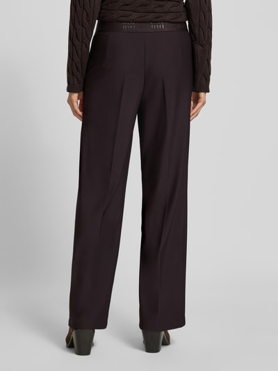 Oui Hose mit elastischem Bund Dunkelbraun 5