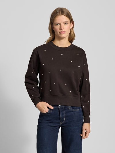 G-Star Raw Sweatshirt met ribboorden Donkerbruin - 4