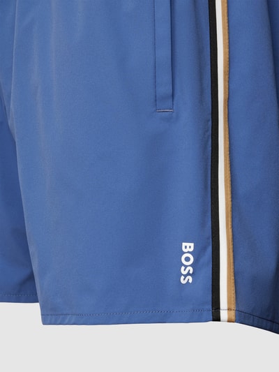 BOSS Badehose mit elastischem Bund Modell 'Iconic' Rauchblau 2