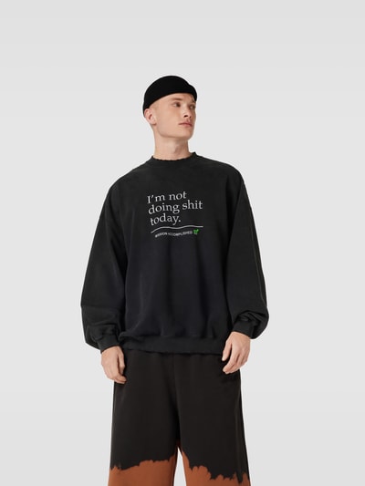 VETEMENTS Sweatshirt mit Statement-Stitching Schwarz 4