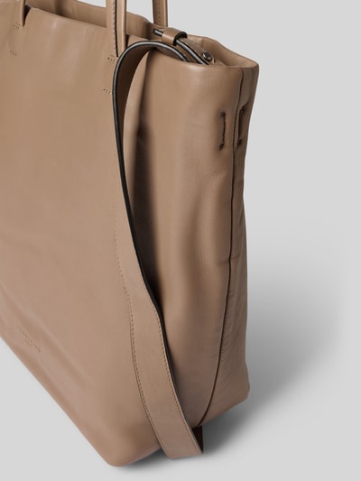 LIEBESKIND BERLIN Leren handtas met labeldetail, model 'Hera' Taupe - 3