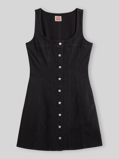 Levi's® Sukienka mini casualowa z czystej bawełny z listwą guzikową Czarny 2