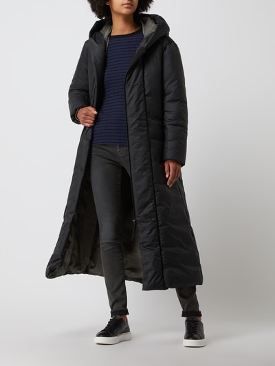 Raw Doorgestikte jas met wattering waterafstotend in zwart online kopen