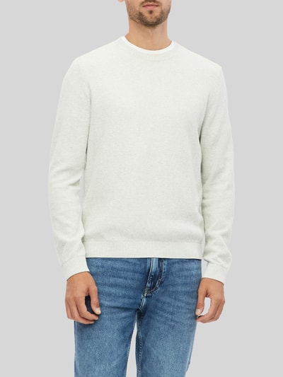s.Oliver RED LABEL Pullover met structuurbrei-look van pure katoen Offwhite - 3