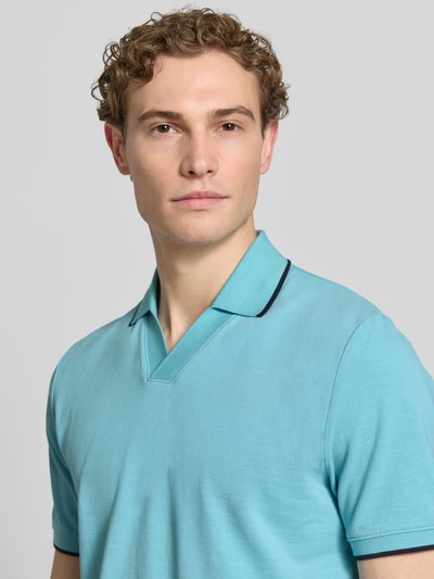 s.Oliver RED LABEL Regular Fit Poloshirt aus reiner Baumwolle Tuerkis 3
