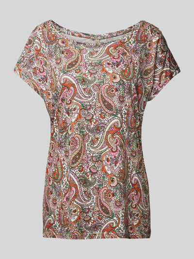 Soyaconcept T-shirt ze wzorem paisley model ‘Felicity’ Mocnoróżowy 2