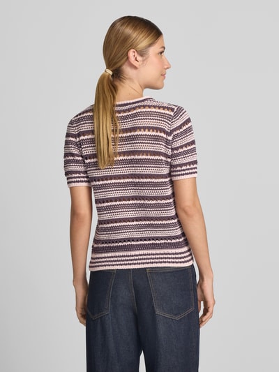 Rich & Royal Cardigan mit 1/2-Arm und Rundhalsausschnitt Aubergine 5