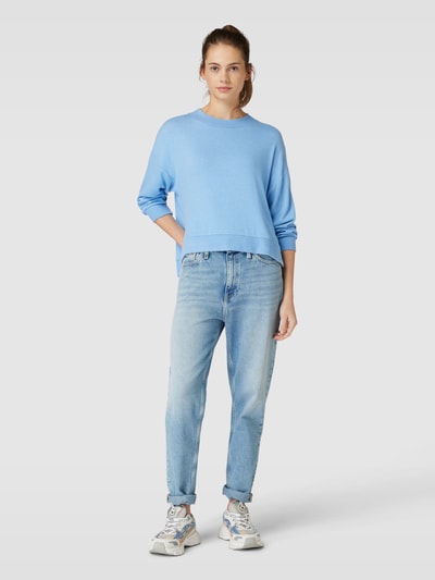 Tom Tailor Denim Pullover mit überschnittenen Schultern Dunkelblau Melange 1