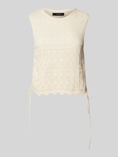 Vero Moda Stricktop mit Lochmuster Modell 'BALI' Beige 2