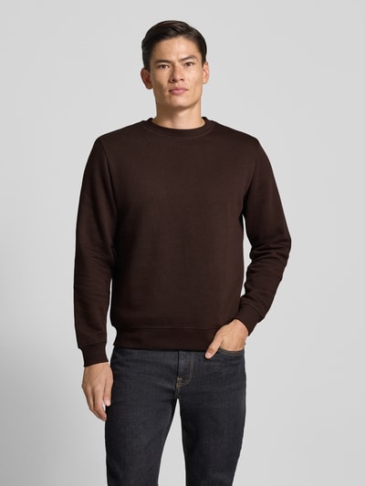 MCNEAL Regular Fit Sweatshirt aus Baumwoll-Mix mit Rundhalsausschnitt Schoko 4