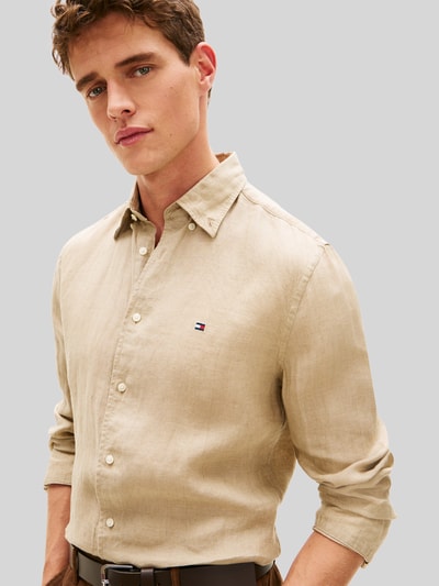 Tommy Hilfiger Regular Fit Freizeithemd aus reinem Leinen Beige 3