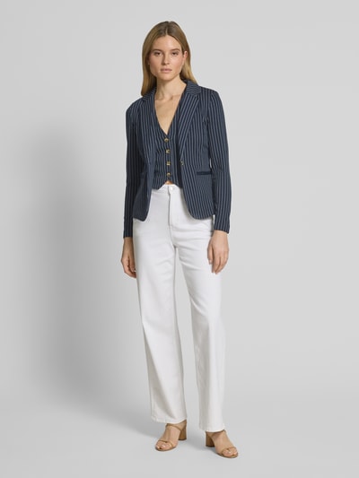 ICHI Blazer met paspelzakken, model 'KATE' Marineblauw - 1