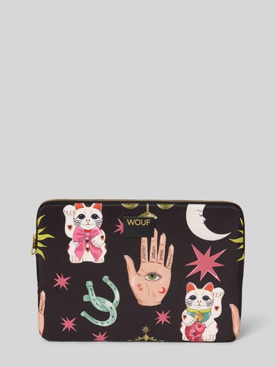 WOUF Laptoptasche mit Label-Detail Modell 'Fortuna' Black 1