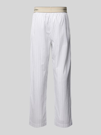 Calvin Klein Underwear Relaxed Fit Pyjama-Hose mit Logo-Stitching Modell 'Sleep' Offwhite 3