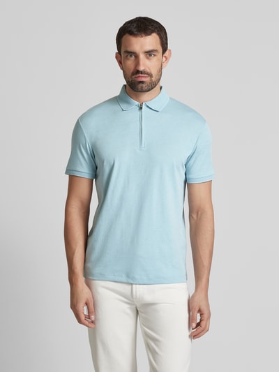 SELECTED HOMME Poloshirt mit kurzem Reißverschluss Sky 4