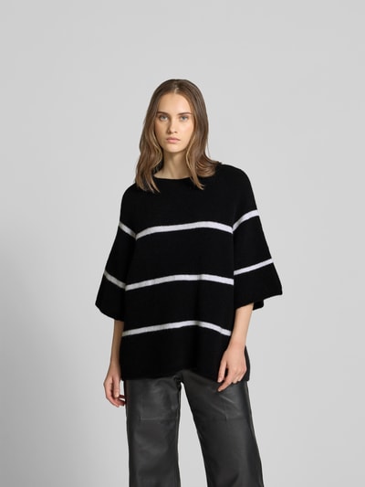 black palms Oversized Pullover in Strick-Optik Black 4
