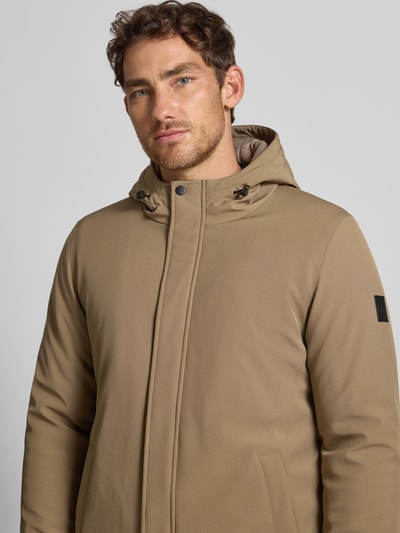 Matinique Regular fit parka met capuchon, model 'Madeston' Hazelnoot - 3