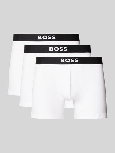 BOSS Boxershorts mit elastischem Logo-Bund im 3er-Pack Modell 'ONE'
 Weiss 1