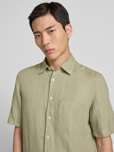 Marc O'Polo Regular Fit Freizeithemd aus reinem Leinen Mint 3