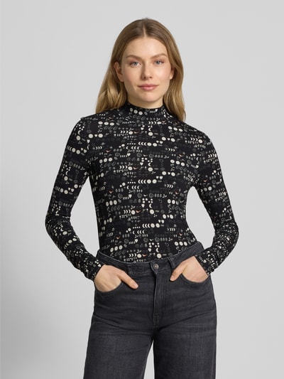 Scotch & Soda Shirt met lange mouwen en opstaande kraag Zwart - 4