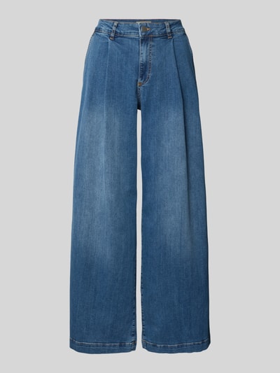 Smith and Soul Wide Leg Jeans mit Bundfalten Blau 2