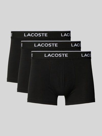 Lacoste Obcisłe bokserki z elastycznym paskiem z logo w zestawie 3 szt. Czarny 1