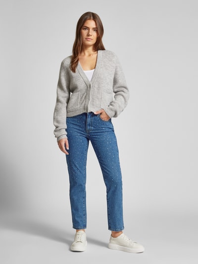 Vila Regular fit jeans met siersteentjes, model 'ALICE' Jeansblauw - 1