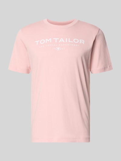 Tom Tailor Regular fit T-shirt van puur katoen Felroze - 2