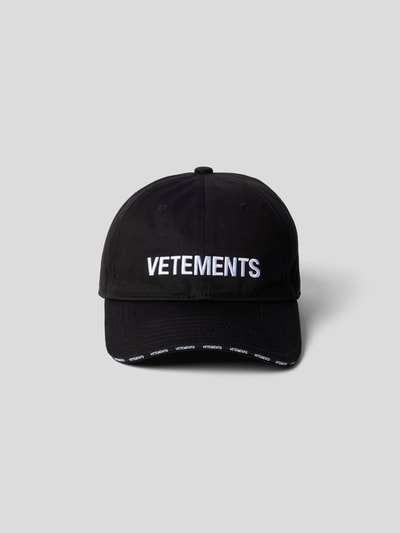 VETEMENTS Cap mit Label-Stitching Schwarz 4