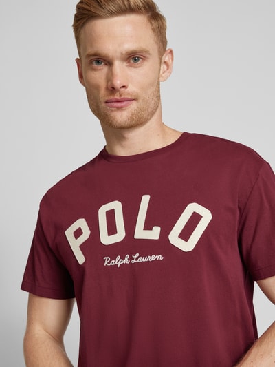 Polo Ralph Lauren T-shirt met labeldetail Bordeaux - 3