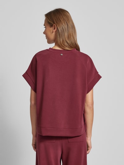 Rich & Royal T-shirt met kapmouwen Bordeaux - 5