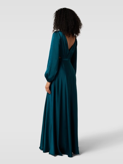 Jake*s Cocktail Abendkleid mit V-Ausschnitt Dunkelgruen Melange 5