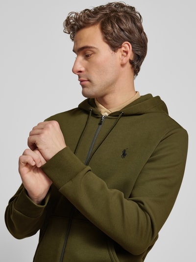 Polo Ralph Lauren Sweatjacke mit Logo-Stitching Oliv 3