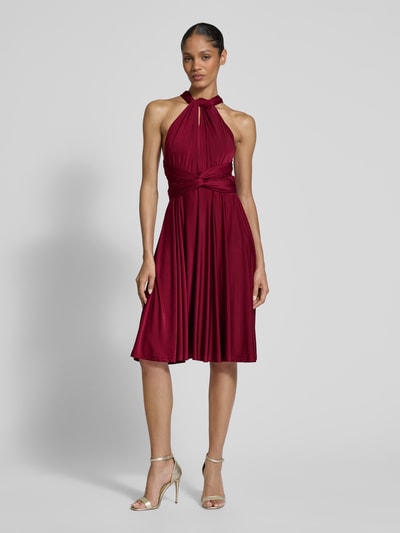 Rose Avenue Cocktailkleid mit V-Ausschnitt Bordeaux 1