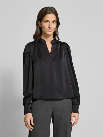 Neo Noir Blouse met V-hals, model 'Rosslyn' Zwart - 4