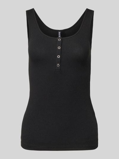 Pieces Slim Fit Tank Top aus Baumwoll-Mix Modell 'KITTE' Black 2