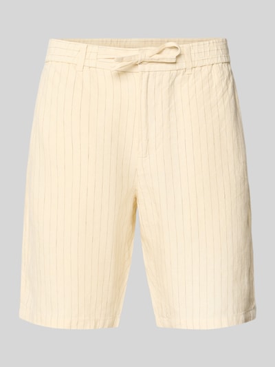 GANT Straight Fit Leinenshorts mit Gesäßtaschen Offwhite 2