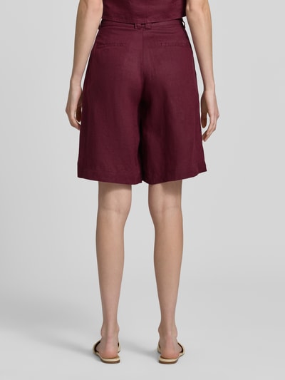 Christian Berg Woman Bermudas aus Leinen mit Gesäßtaschen Schoko 5