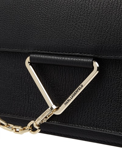 Karl Lagerfeld Crossbodytas van leer  Zwart - 3