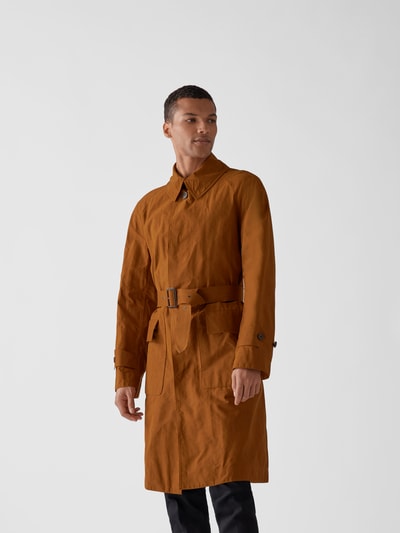 Lardini Trenchcoat mit Pattentaschen Hellbraun 4