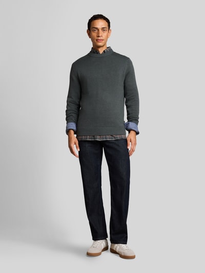 Tom Tailor Regular Fit Pullover aus reiner Baumwolle Oliv 1