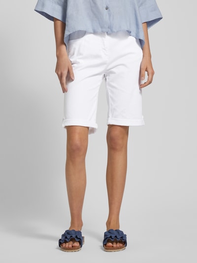 Toni Dress Regular Fit Bermudas mit elastischem Bund Modell 'SUE' Weiss 4