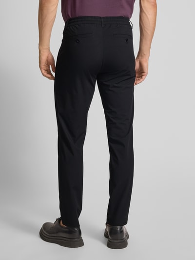 Brax Straight fit stoffen broek met Franse steekzakken, model 'PHIL' Zwart - 5