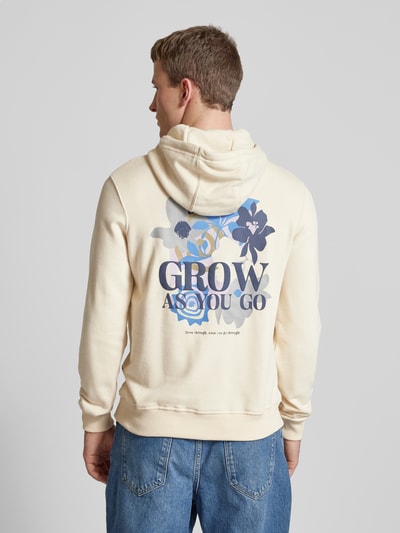 Blend Hoodie met statementprint, model 'JAS' Zand - 5