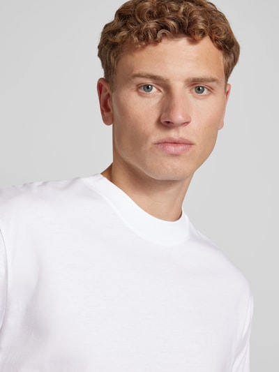 Filippa K T-Shirt mit geripptem Rundhalsausschnitt Weiss 3