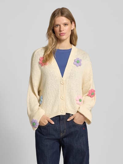 OH APRIL Strickjacke mit Knopfleiste Modell 'Harriet' Offwhite 4