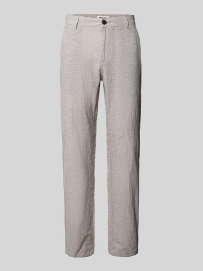 JACK & JONES tapered fit broek met steekzakken model 'STACE' Taupe - 2