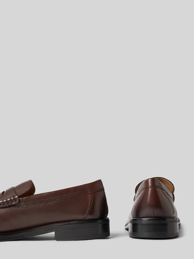 JOOP! SHOES Leren loafers met schaftbrug, model 'pero archy' Donkerbruin - 2