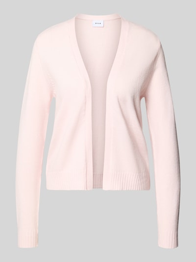 Produktfoto, Regular Fit Cardigan aus Mieszanka wiskozy Model 'Viril' von Vila, imitacja dzianiny, elastyczne wykończenia, różowy, damski