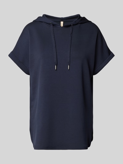 Soyaconcept Hoodie in effen design, model 'BANU' Marineblauw - 2